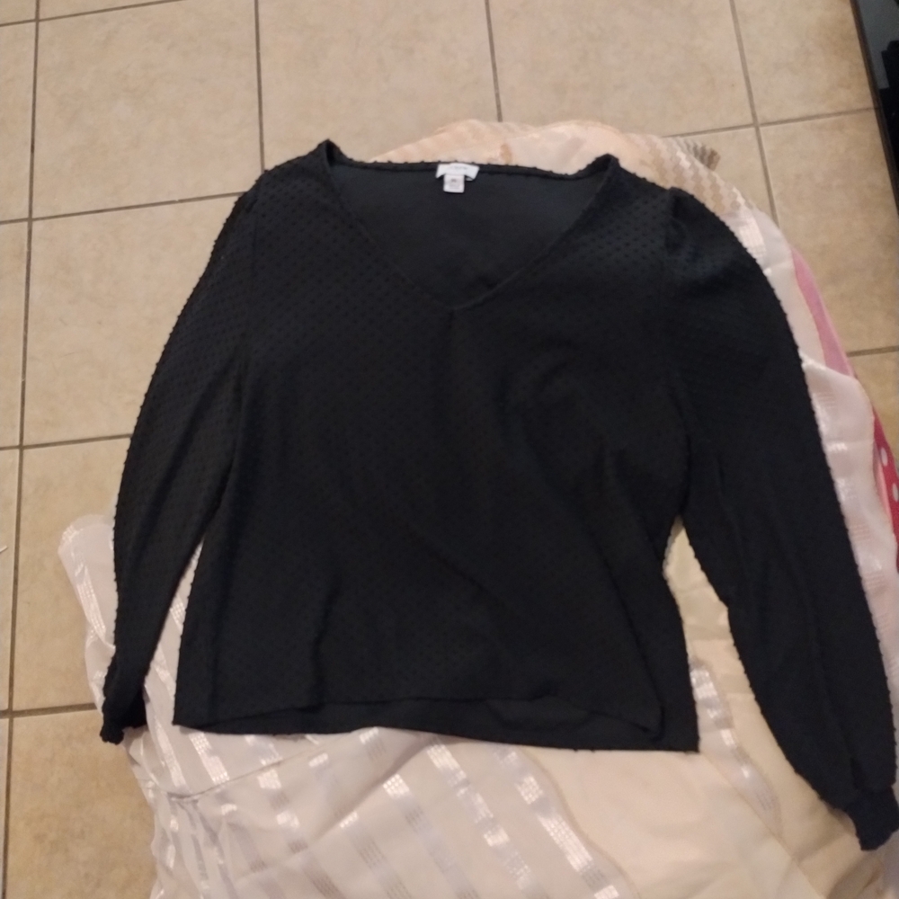 J. Crew Elegant Black Textured Blouse